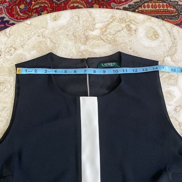 Lauren Ralph Lauren Black & White Sleeveless Top - Picture 9 of 12